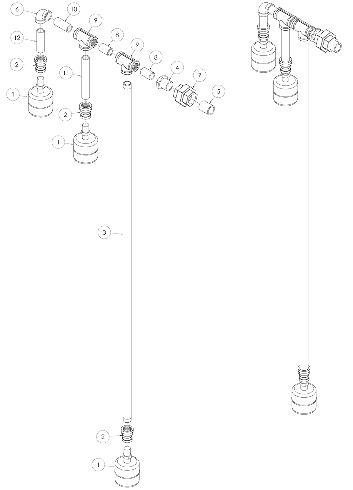 Pro-Mix V Lube Float Assembly